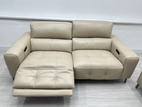 Furniture Village ‘New York’ 3 + 2 Seater in Vanilla Leather