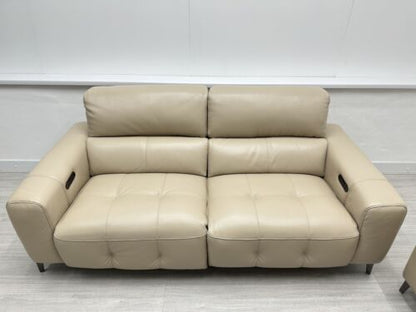 Furniture Village ‘New York’ 3 + 2 Seater in Vanilla Leather